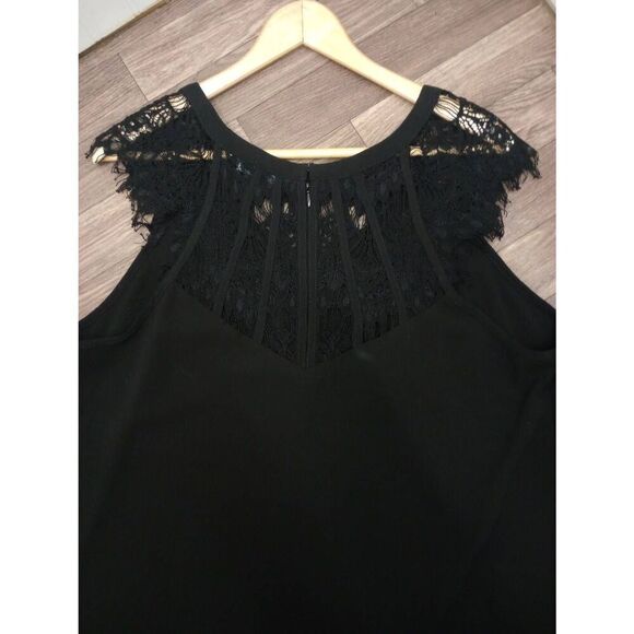 41 Hawthorn black sleeveless zip back blouse. Size XL - Picture 3 of 5